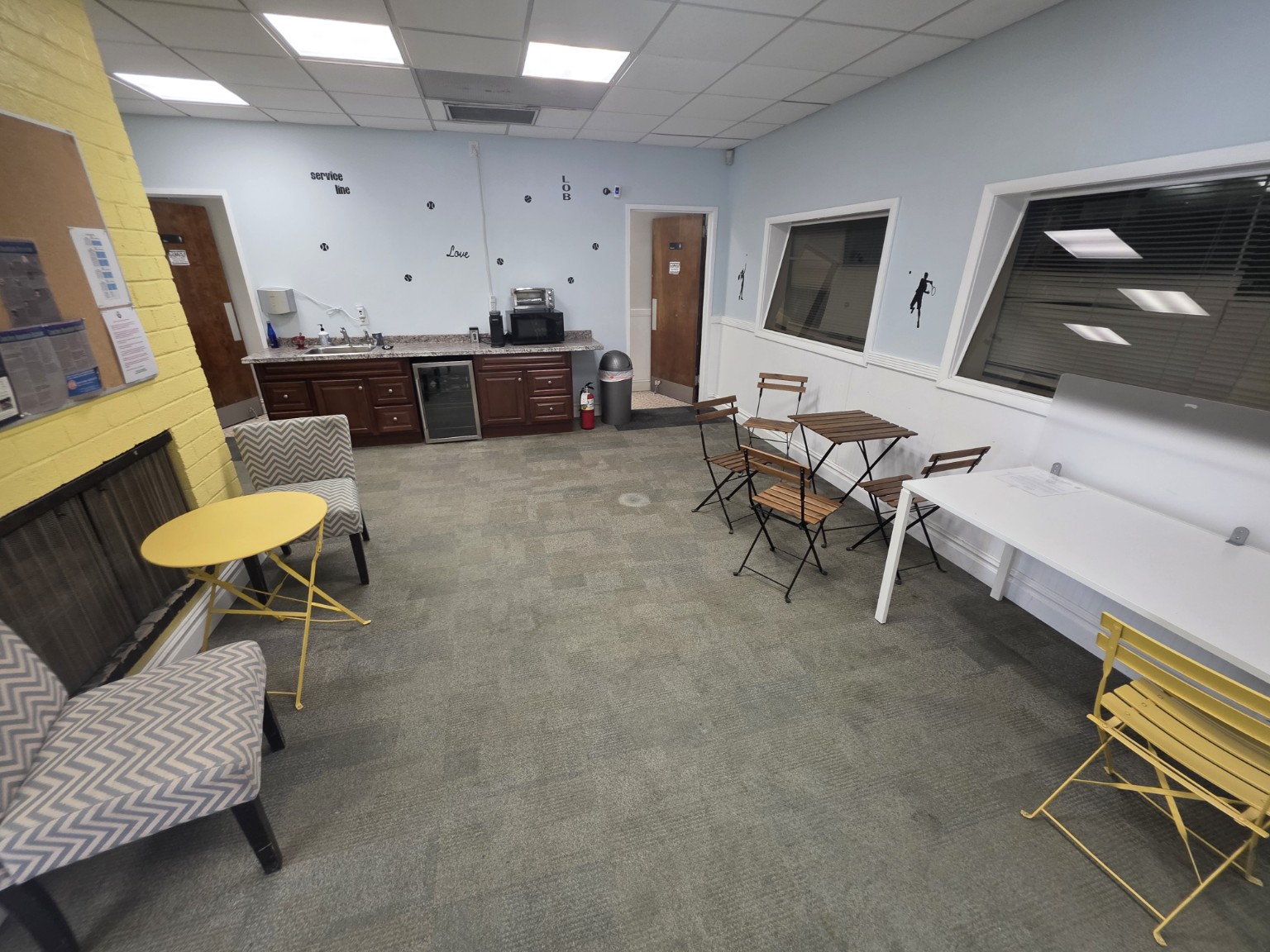Clubhouse dining and seating area