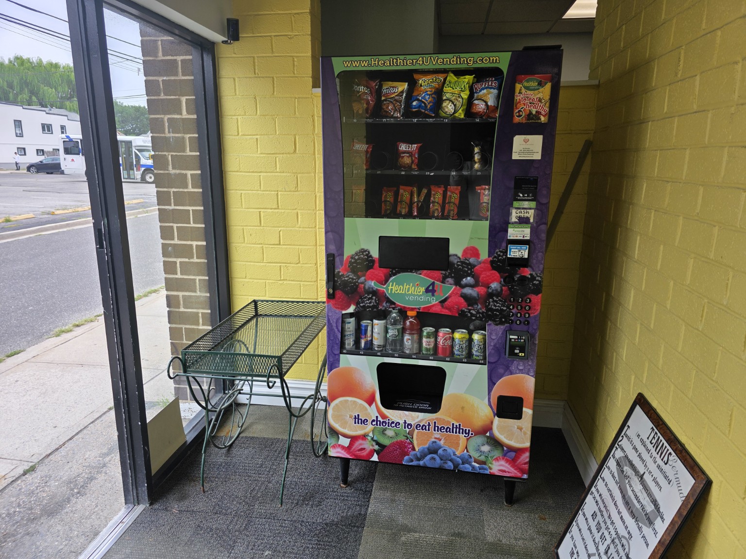 Snack and drink vending machine in the clubhouse
